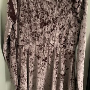 Velvet soft long sleeve dress